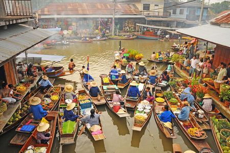 Damnoen Saduak Floating Market & Amphawa Floating Market Private Tour with Guide