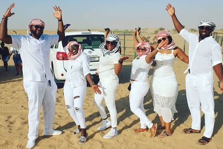Dubai Desert Safari with Quads, BBQ Dinner, Camel ride, & Shows 
