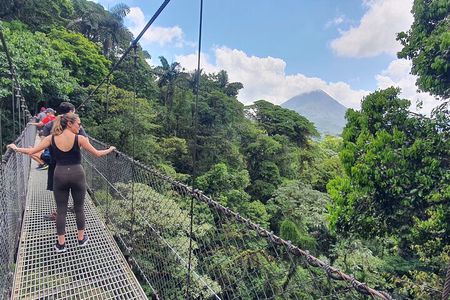 Arenal volcano- rainforest - Hanging bridges-waterfall-hotsprings