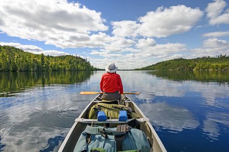 Canoeing trip to Reindeer Farm and Husky Park visit