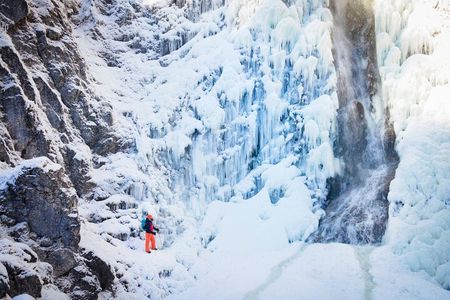 Hike to Frozen Waterfalls of Korouoma Including BBQ Lunch from Rovaniemi