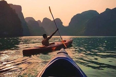 Halong Bay day cruise with Cave, Kayaking and Swimming on highway