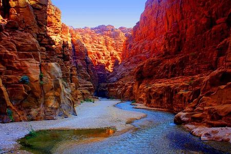Wadi Mujib Siq Taril (Self Guided) with round trip transfers