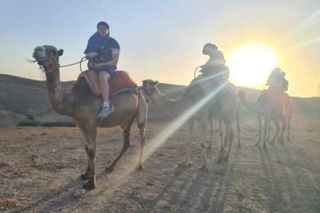 Agafay desert sunset camel ride Tour from Marrakech