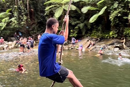 Small-Group El Yunque Waterslide Adventure & transportation 