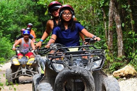 Combo 3 in 1 ATV (shared) Ziplines & Cenote in Puerto Morelos