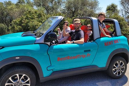 Nice-Monaco-Eze-Nice in 4 seats electric convertible you drive