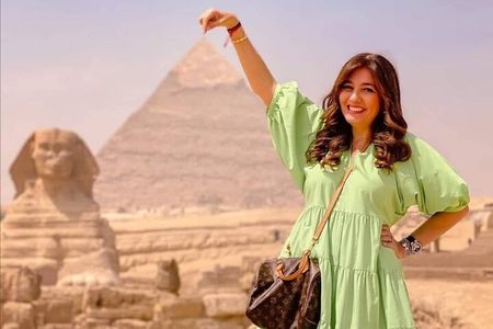 Giza Pyramids, Ride a Camel, Sphinx, Egyptian Museum& Bazaar, Lunch is included.