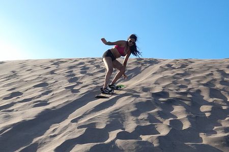 Sandboarding in the Mogote Dunes in Mexico
