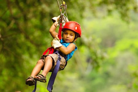 Combo adventure zipline, water slide, hanging bridges one day tour