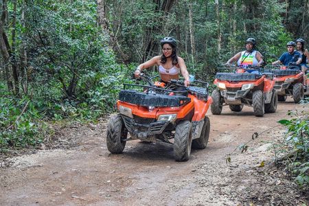 The best adrenaline day Atvs shared, ziplines and cenote Playa del Carmen 