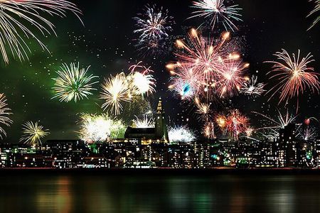New Years Fireworks by Boat from Reykjavik