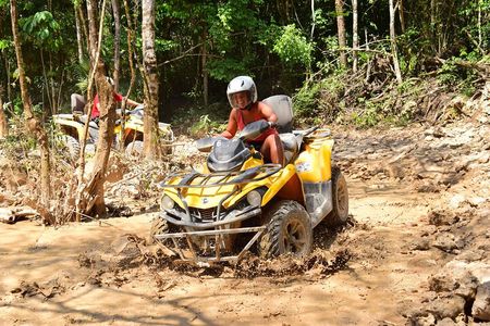 ATV Shared & Ziplines Adventure in Tulum Jungle from Riviera Maya