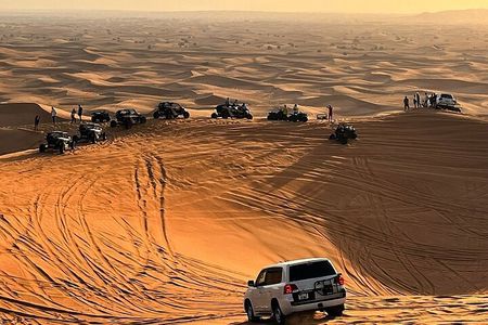 Desert Safari with Camel Ride, BBQ Dinner, Sand Board & Live Show