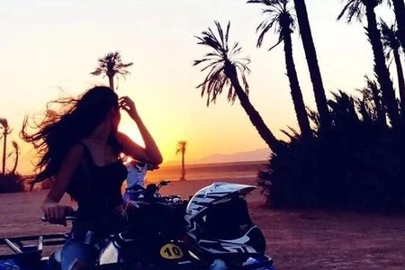 Private quad ride in the desert of the palm grove