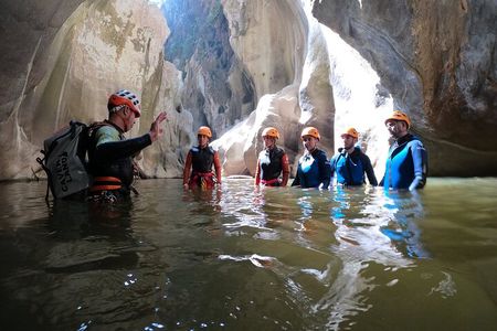 Private canyoning adventure in the Buitreras Canyon