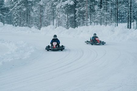 Ice Karting and Snowmobiling in Levi