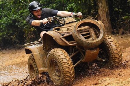 ATV Jungle Adventure with Ziplines, Cenote & Tulum Pickup