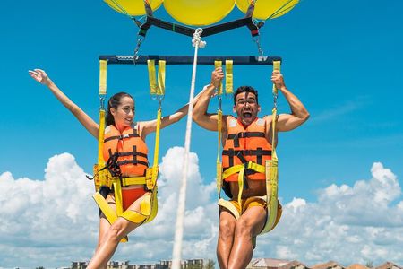 Parasailing & Beach Club with Transportation In Riviera Maya 