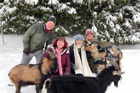 Snowshoeing with mountain goats Private activity