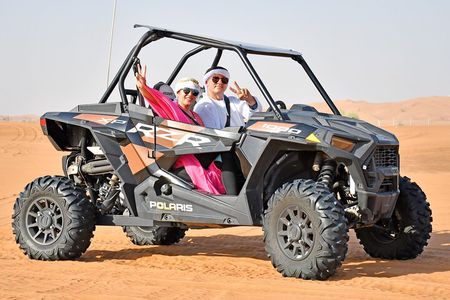 Premium Desert Safari Dune Buggy Camel Ride Sandboard & BBQDinner