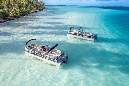 Toa Boat Bora Bora Private Lagoon tour On Majestic Pontoon Boat