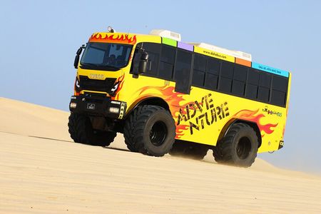 Monster Bus desert adventure: Dune bashing and sandboarding