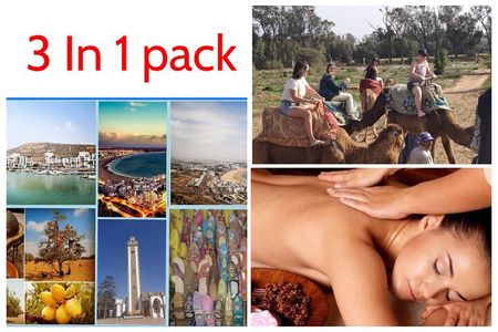 3 in 1 = city tour half day + camel ride 2hours + hammam massage 2hours