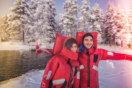Daytime Arctic Ice-Floating in Rovaniemi, Small-Group