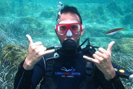 Half day boat diving experience for beginners in Kos Greece