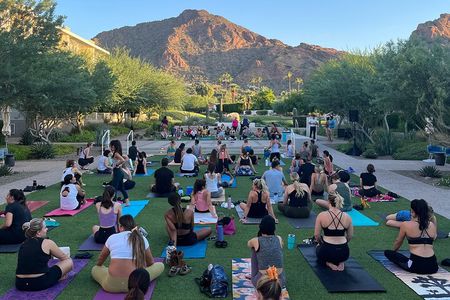 Yoga Session At Papago Park