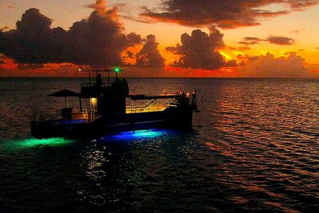 private sunset on the beautiful bora bora lagoon