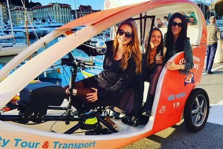Nice: Visit of Nice by electrically assisted bike taxi 1 hour.
