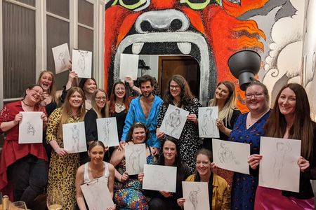 Drink & Draw with Gorgeous Nude Male Model in Rome