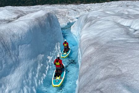 Helicopter and Glacier Paddle Boarding
