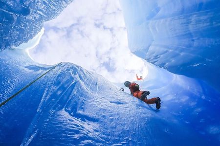 Heli Glacier Crevasse Ice Climbing- Summer