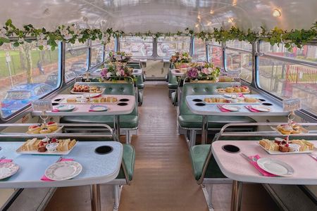 Irish Afternoon Tea on 1960s Vintage Bus in Dublin
