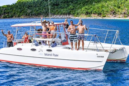 Full or Half Day Private Power Catamaran- USVI Beach and Snorkel 