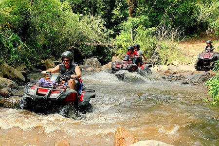 canyoning with ATV 4X4 in waterfalls near La Fortuna