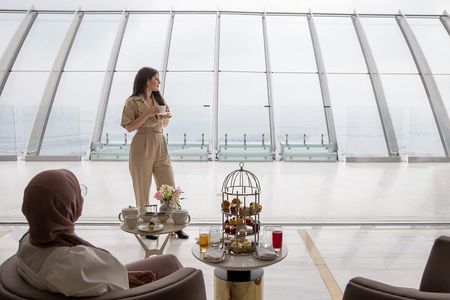 Coffee at The View at The Palm, Dubai –Observatory Deck, Level 52