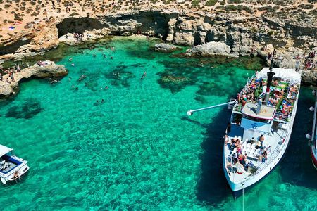 Comino, the BLUE LAGOON, Crystal Lagoon & Caves CRUISE