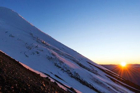Sunrise Hike up to the Glacier of Osorno Volcano 