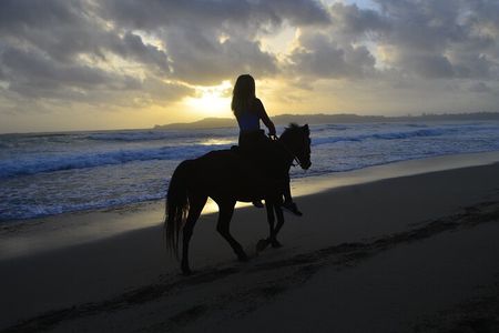 Horseback Riding at Sunrise on the Beach of Punta Cana
