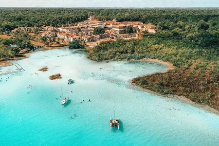 Lagoon of 7 colors from Costa Maya - Boat Tour and transportation