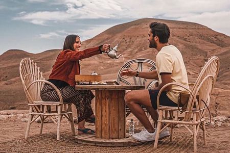 Dinner In Agafay Desert & Camel Ride with lovely Sunset 