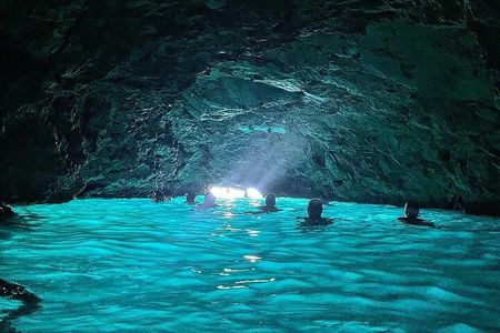 Blue & Green Cave,Sunj beach Small Group Tour with Speedboat