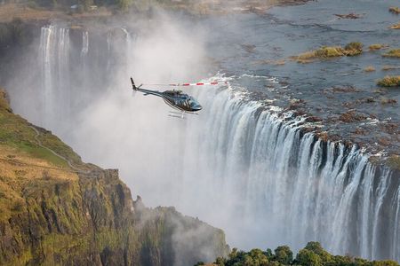 A Helicopter flight Over the Victoria falls 