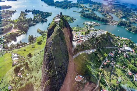 Helicopter flight in Guatape