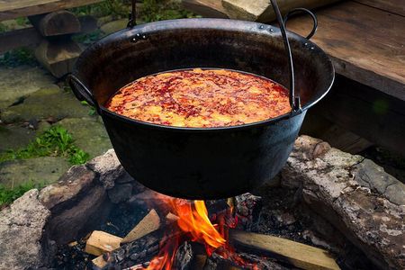 4-Hour Open Air Gulash Cooking with nature in Hungary 
