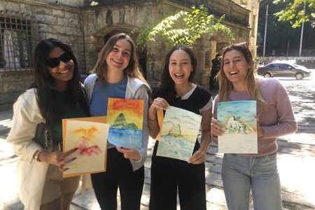 1-hour Watercolor Class with a View of Sugarloaf Mountain